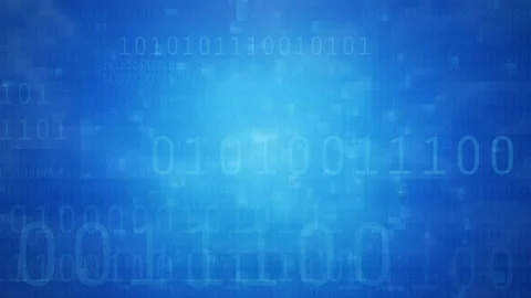 Abstract blue binary code background, science, programming, internet, ai, Stock Footage 245407145
