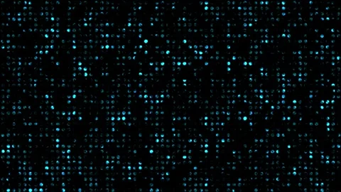 Abstract Blue Binary Code Background with Glowing Light Pattern Stock Footage 341344834