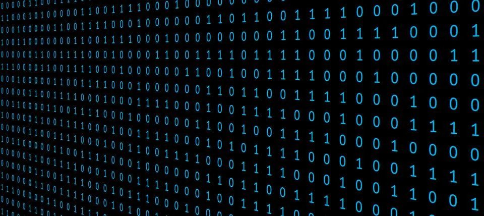 Abstract blue binary code background イラスト素材