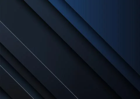 Abstract blue black diagonal stripes modern background with overlapping pan.. Stock Illustration