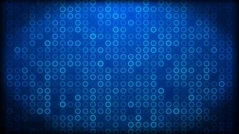 Abstract Blue  Blinking Disco Circles Seamless Pattern Background 4k Stock Footage 104054120