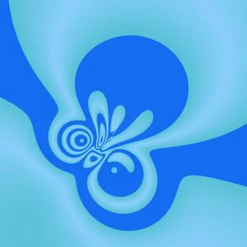 Abstract blue blot background. Liquid style form. Teal back. Round shape. Stock Illustration