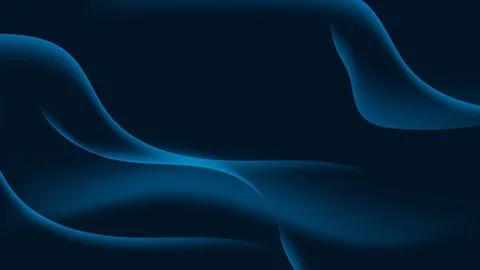 Abstract blue blur wave, smooth smoke effect background Stock Illustration