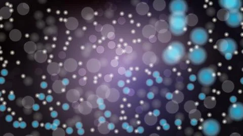 Abstract blue blurred background with bokeh effect. Magical bright festive mu Stock Illustration