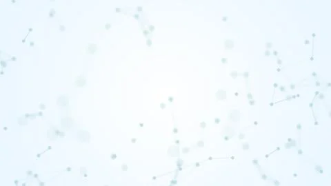 Abstract blue blurred geometry wireframe network and connecting dot in spac.. Illustrazione stock