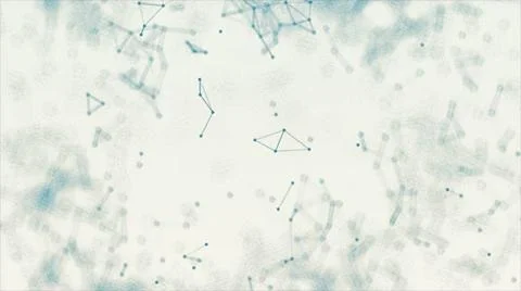 Abstract blue blurred geometry wireframe network and connecting dot in spa... Stock Photos