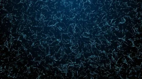 Abstract blue blurred geometry wireframe network and connecting dot in spa... Stock Photos