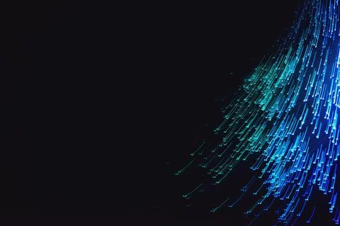 Abstract blue blurred light Stock Photos