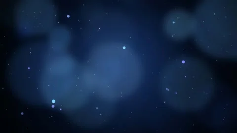 Abstract blue bokeh background with floating particles and soft glowing light Stock Footage 345428201