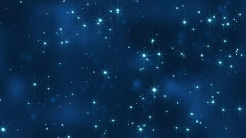 Abstract blue bokeh background with glowing particles and shimmering stars Stock Footage 345625252