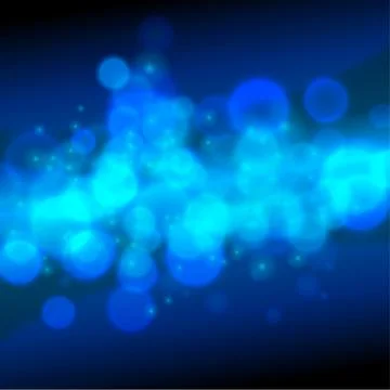 Abstract blue bokeh background Stock Illustration