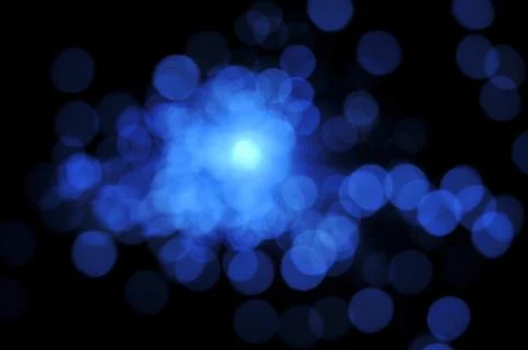 Abstract blue bokeh background Stock Photos