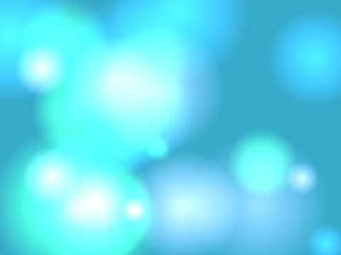 Abstract blue bokeh background with soft light circles and teal gradients f.. Stock Illustration