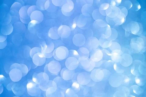 Abstract Blue Bokeh Background with Soft Light Circles for Tranquil Design Foto stock
