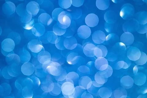 Abstract Blue Bokeh Background: Soft Circular Light Patterns for a Calming .. Foto stock