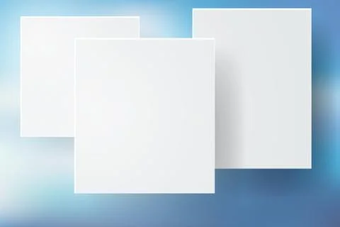 Abstract blue bokeh Background with white square,vector Illustrazione stock