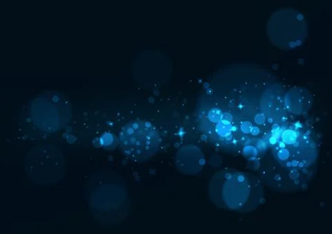 Abstract blue bokeh Stock Illustration