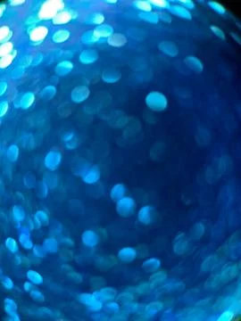 Abstract blue bokeh light background with soft circular shapes Stock Photos