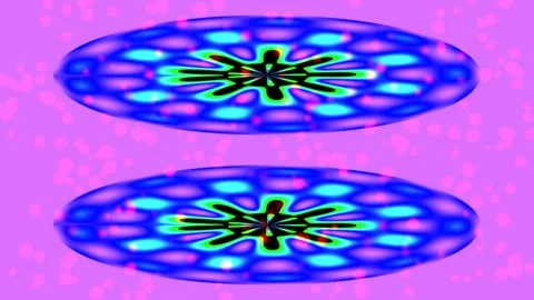 Abstract blue bokeh light flares and glowing circular patterns background vid Stock Footage 339787068