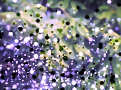 Abstract blue bokeh light pattern with dots and sparkling glow for digital .. Stock Illustration