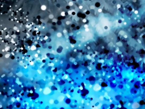 Abstract blue bokeh light pattern with dots and sparkling glow for digital .. Stock Illustration