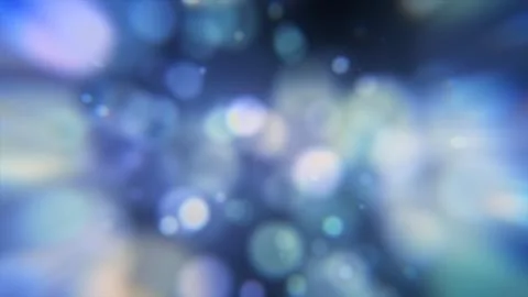 Abstract Blue Bokeh Lights Background with Soft Glowing Particles Stock Illustration