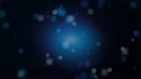 Abstract Blue Bokeh Lights on Black Background Stock Footage 340596729