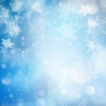 Abstract blue bokeh lights, defocused Holiday background. EPS 10 vector Stock Illustration