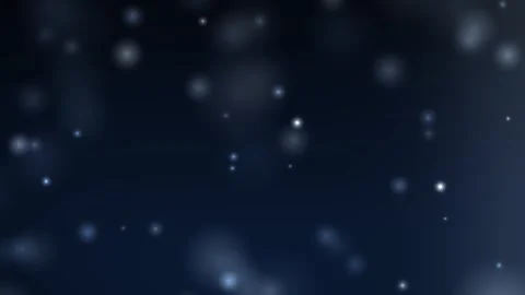 Abstract Blue Bokeh Particles Floating on Dark Background Motion Graphic Video stock 347658498