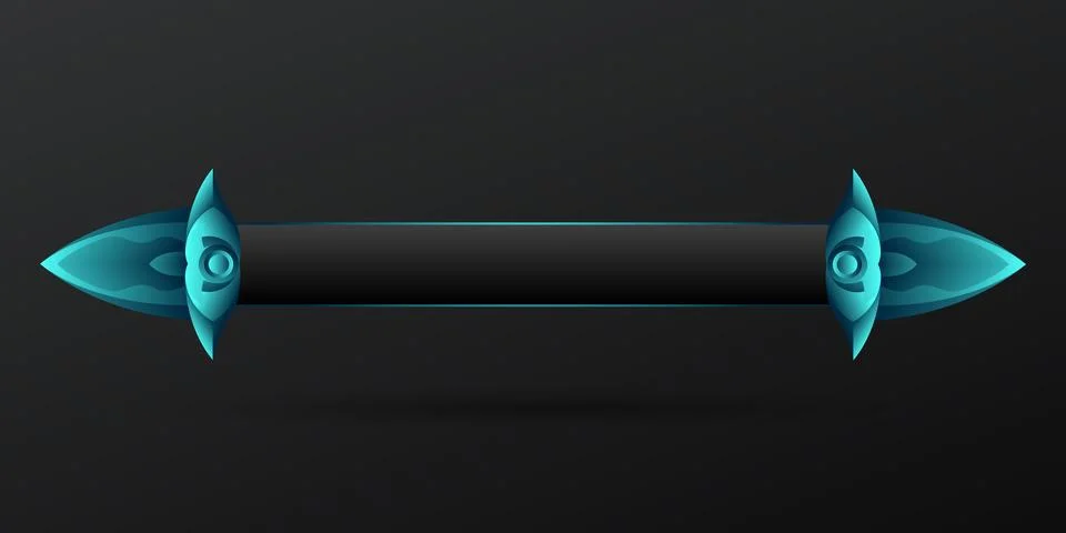 Abstract blue border lower third game screen gui title banner Stock Illustration