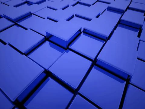 Abstract blue box concept Illustrazione stock