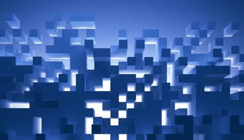Abstract blue box design Stock-Illustration