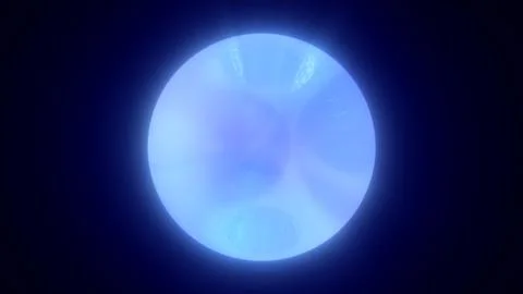 Abstract blue bright glowing background with a sphere core atom energy burnin Stock Illustration