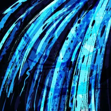 Abstract Blue Brush Background with Halftone Style. Grunge Sport Banner Stock Illustration