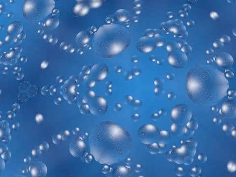 Abstract blue bubble pattern Stock Illustration