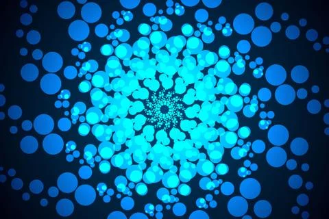 Abstract blue bubble spread on background Illustrazione stock