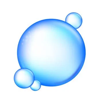 Abstract Blue Bubble Vector Design 库存插图