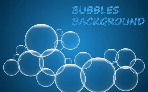 Abstract blue bubbles background. Abstract blue bubbles background. Vector... Stock Photos