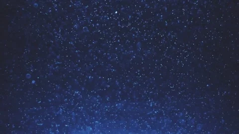 Abstract Blue Bubbles Floating in Dark Background Video stock 297014121