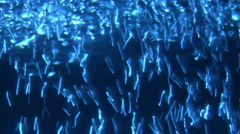 Abstract Blue Bubbling Water Texture Stock Footage 371758