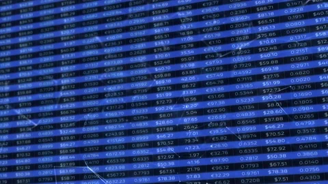 Abstract blue business chart with lines animation Stock Footage 146682679