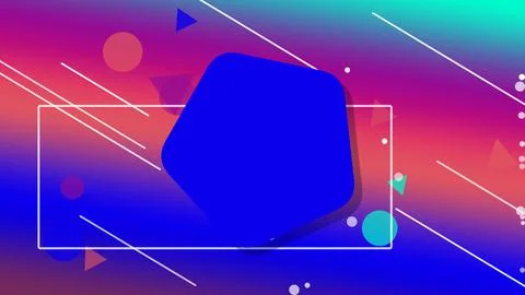 Abstract blue camera icon with subtle screen-like frame sits centered in a .. Stock-Illustration
