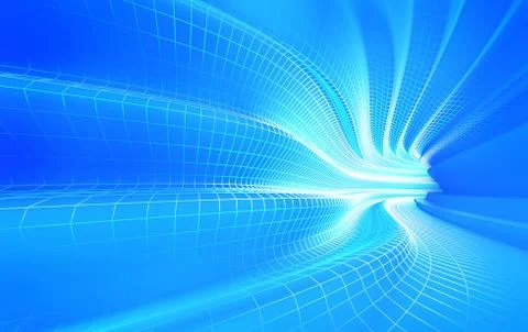 Abstract blue canyon Stock Illustration