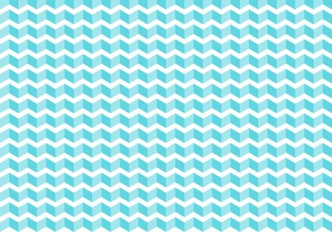 Abstract blue chevron tiles pattern on white background and texture. zigzag. Stock Illustration
