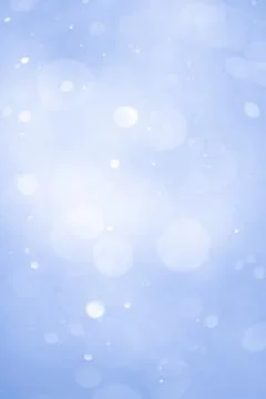 Abstract Blue Christmas Background with Real Snow. Blurred Snowflakes. Stock Illustration