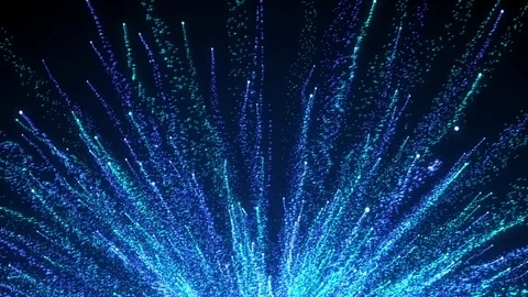 Abstract Blue Christmas motion background. Sparkles and round glitter bokeh part Stock Footage 83724208