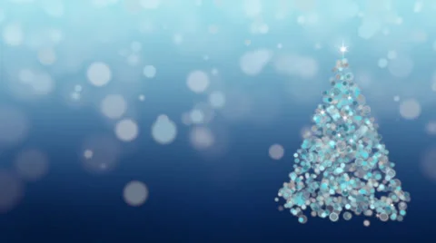 Abstract blue Christmas tree background, seamless looping Stock Footage 32038482