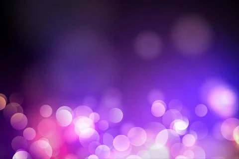 Abstract Blue Circle blurred light, Bokeh lights and glitter background Stock Illustration