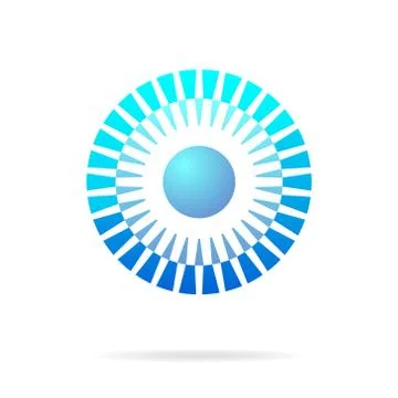 Abstract blue circle, connection concept Stock Illustration