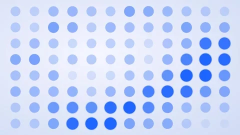 Abstract Blue Circle Grid Pattern Animation Background Vídeo Stock 333185893